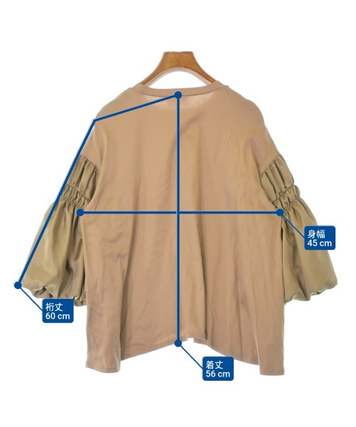 LANVIN en bleu（ランバンオンブルー）Tシャツ・カットソー 茶 サイズ:38(M位) レディース/2200643052031