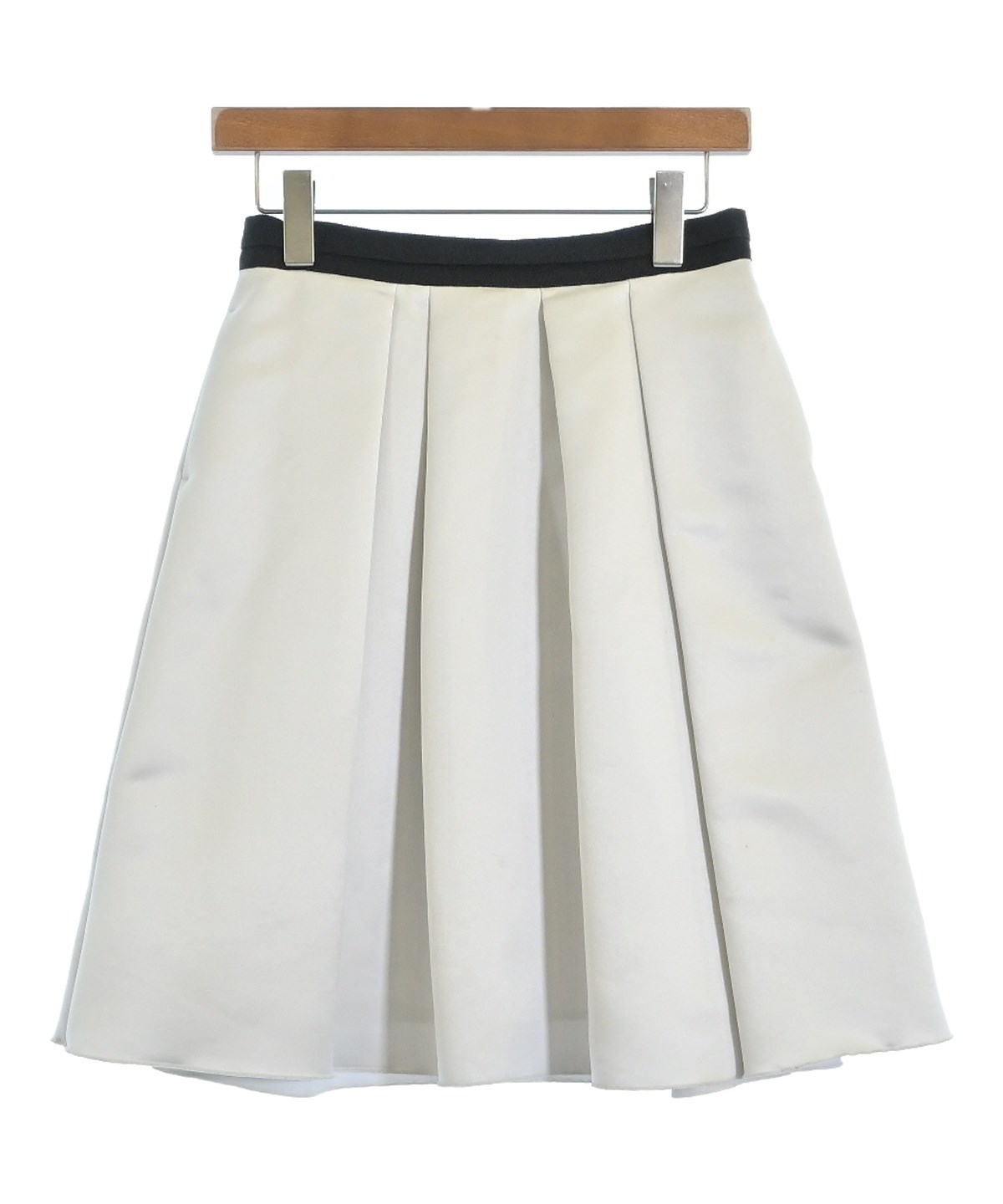 LANVIN en bleu（ランバンオンブルー）ひざ丈スカート 白 サイズ:38(M