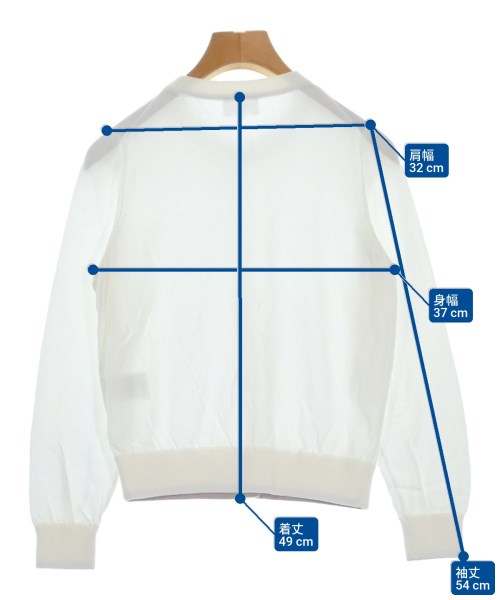 LANVIN en bleu（ランバンオンブルー）カーディガン 白 サイズ:38(M位) レディース/2200654125076