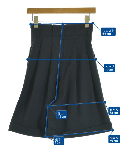 LANVIN en bleu（ランバンオンブルー）ショートパンツ 紺 サイズ:38(M位) レディース/2200699247481