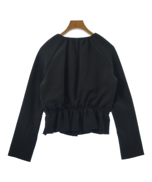 LANVIN en bleu（ランバンオンブルー）ノーカラージャケット 黒 サイズ:36(S位) レディース/2200706542080