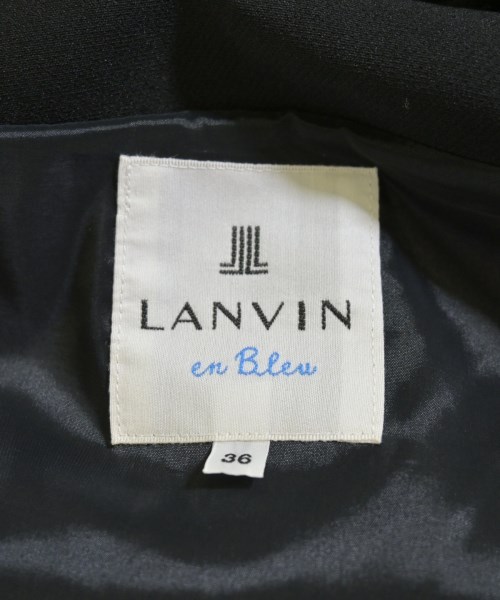 LANVIN en bleu（ランバンオンブルー）ノーカラージャケット 黒 サイズ:36(S位) レディース/2200706542080