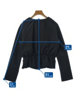 LANVIN en bleu（ランバンオンブルー）ノーカラージャケット 黒 サイズ:36(S位) レディース/2200706542080