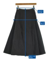LANVIN en bleu（ランバンオンブルー）ロング・マキシ丈スカート 黒 サイズ:36(S位) レディース/2200665434044