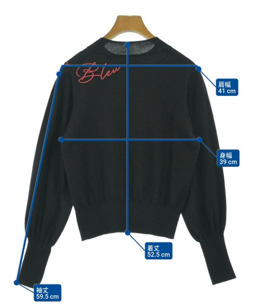 LANVIN en bleu（ランバンオンブルー）ニット・セーター 黒 サイズ:38(M位) レディース/2200665142062