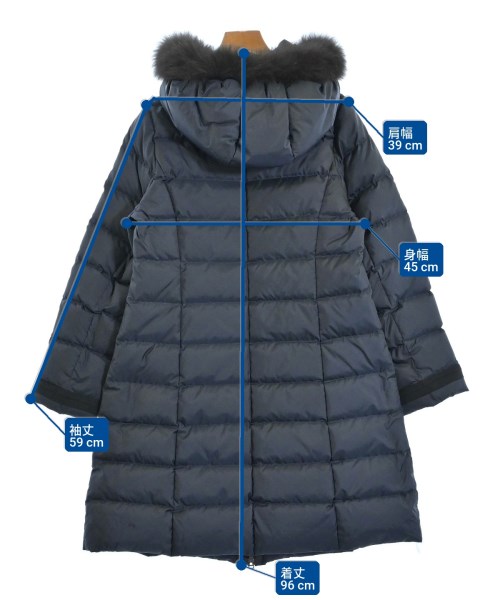 LANVIN en bleu（ランバンオンブルー）ダウンコート 紺 サイズ:38(M位) レディース/2200668266017