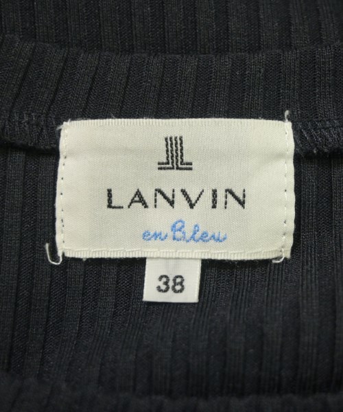 LANVIN en bleu（ランバンオンブルー）Tシャツ・カットソー 黒 サイズ:38(M位) レディース/2200668686075