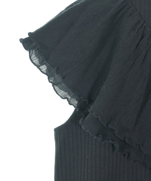 LANVIN en bleu（ランバンオンブルー）Tシャツ・カットソー 黒 サイズ:38(M位) レディース/2200668686075