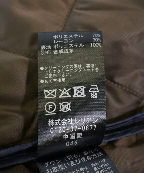LANVIN en bleu（ランバンオンブルー）ダウンコート 黒 サイズ:36(S位) レディース/2200731932016