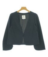 LANVIN en bleu（ランバンオンブルー）ノーカラージャケット 黒 サイズ:38(M位) レディース/2200730074038