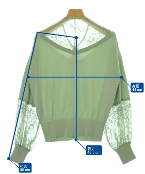 LANVIN en bleu（ランバンオンブルー）カーディガン 緑 サイズ:38(M位) レディース/2200722631140
