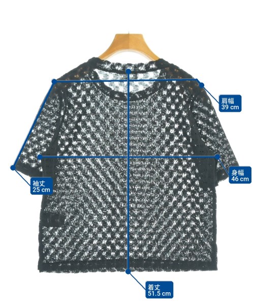 LANVIN en bleu（ランバンオンブルー）ニット・セーター 黒 サイズ:38(M位) レディース/2200718660048