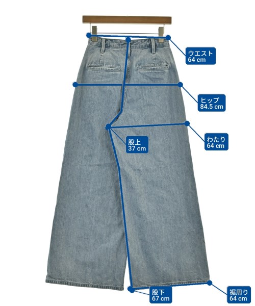 LANVIN en bleu（ランバンオンブルー）デニムパンツ 青 サイズ:S レディース/2200724491032