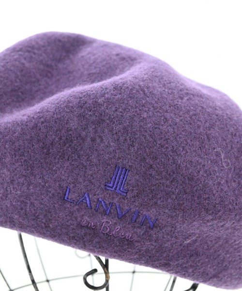 LANVIN en bleu（ランバンオンブルー）ハンチング・ベレー帽 紫 サイズ:S/M レディース/2200727513038