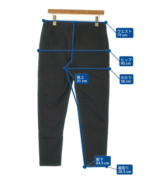 LANVIN en bleu（ランバンオンブルー）チノパン 黒 サイズ:50(XL位) メンズ/2200677672014