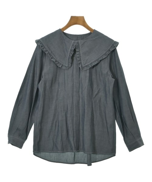 LANVIN en bleu(ランバンオンブルー)ブラウス 紺 サイズ:38(M位)/2200679869030