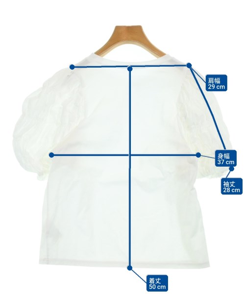LANVIN en bleu（ランバンオンブルー）Tシャツ・カットソー 白 サイズ:38(M位) レディース/2200684330051