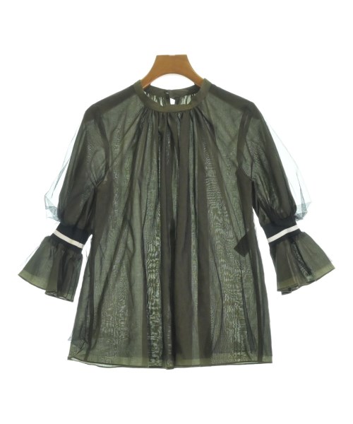 LANVIN en bleu(ランバンオンブルー)ブラウス カーキ サイズ:38(M位)/2200678478011