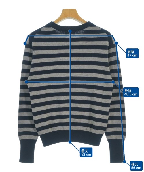 LANVIN en bleu（ランバンオンブルー）ニット・セーター グレー サイズ:38(M位) レディース/2200682558075