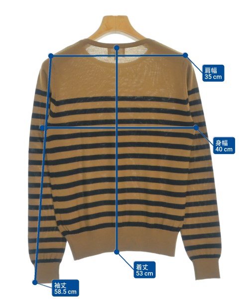 LANVIN en bleu（ランバンオンブルー）ニット・セーター 茶 サイズ:38(M位) レディース/2200682558082