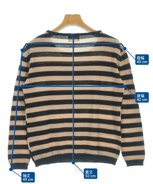 LANVIN en bleu（ランバンオンブルー）ニット・セーター ベージュ サイズ:38(M位) レディース/2200682558099