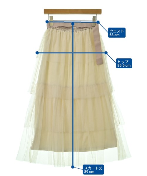 JILL by JILL STUART（ジルバイジルスチュアート）ロング・マキシ丈スカート ベージュ サイズ:FR レディース/2200688532062