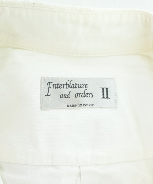 Enterblature and Orders（エンタブラチュアアンドオーダー）ドレスシャツ 白 サイズ:F メンズ/2200697918222