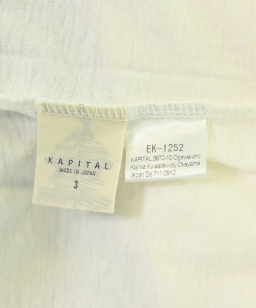 KAPITAL（キャピタル）Tシャツ・カットソー 白 サイズ:3(L位) メンズ/2200712263054