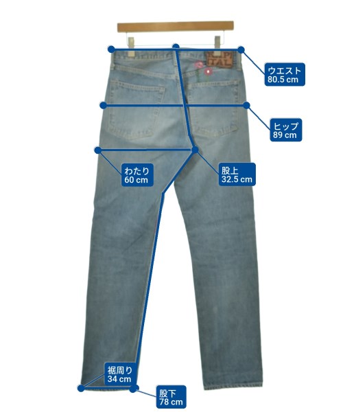 KAPITAL（キャピタル）デニムパンツ 青 サイズ:32(L位) メンズ/2200626345242