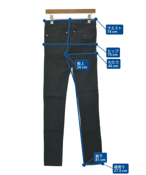 April77（エイプリルセブンティセブン）デニムパンツ 黒 サイズ:28(S位) メンズ/2200633744038