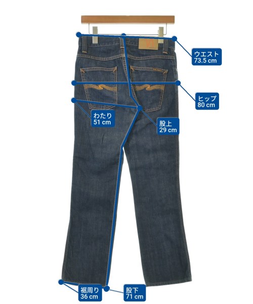 Nudie Jeans（ヌーディージーンズ）デニムパンツ 紺 サイズ:29(S位) メンズ/2200649264131