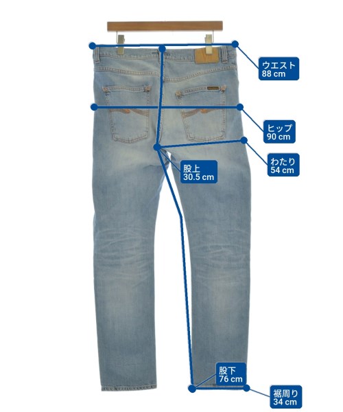 Nudie Jeans（ヌーディージーンズ）デニムパンツ 青 サイズ:32(L位) メンズ/2200650763050