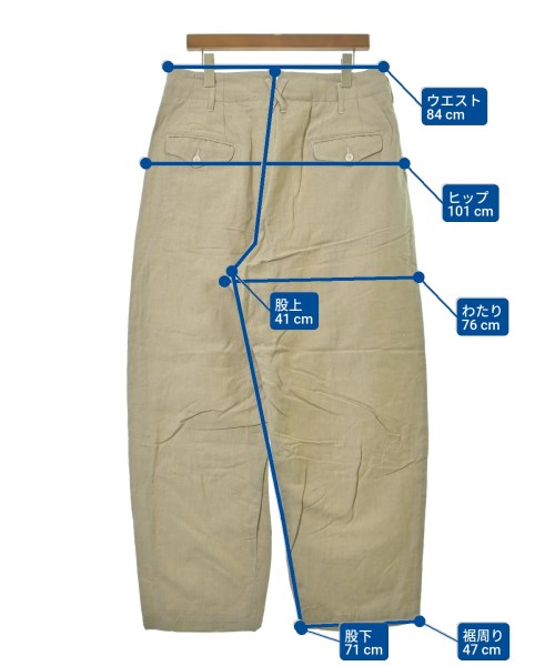 Engineered Garments（エンジニアドガーメンツ）スラックス ベージュ サイズ:M メンズ/2200526887576