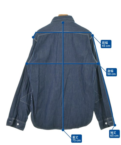 Engineered Garments（エンジニアドガーメンツ）カジュアルシャツ 紺 サイズ:M メンズ/2200639401065