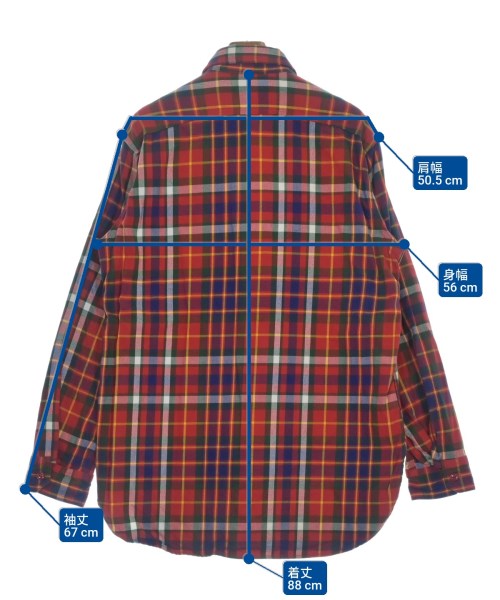 Engineered Garments（エンジニアドガーメンツ）カジュアルシャツ 赤 サイズ:M メンズ/2200623891025