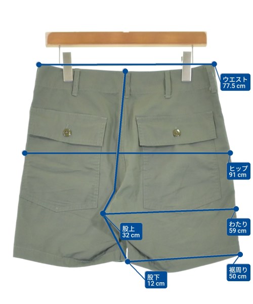 Engineered Garments（エンジニアドガーメンツ）ショートパンツ カーキ サイズ:XS メンズ/2200631282167