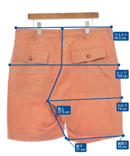 Engineered Garments（エンジニアドガーメンツ）ショートパンツ オレンジ サイズ:L メンズ/2200622732121