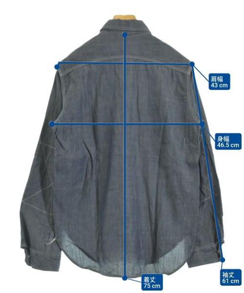 Engineered Garments（エンジニアドガーメンツ）カジュアルシャツ 紺 サイズ:S メンズ/2200612787131