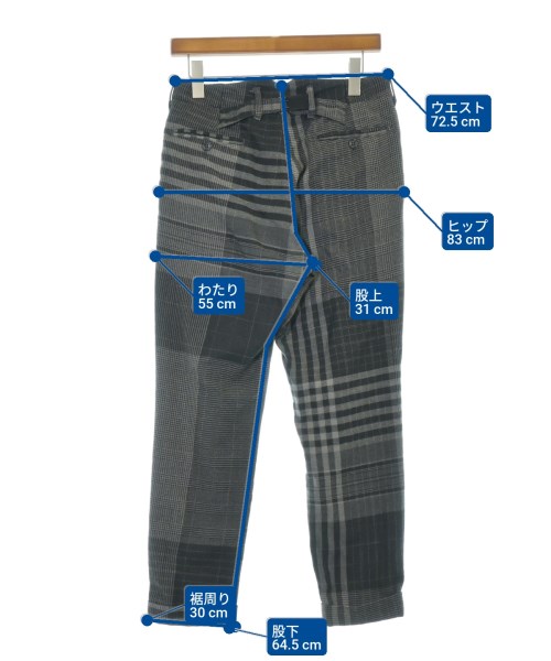 FWK BY ENGINEERED GARMENTS（エフダブリューケイバイエンジニアードガーメンツ）クロップドパンツ グレー サイズ:1(S位) メンズ/2200677327068