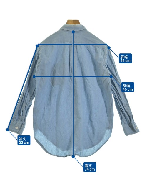 Engineered Garments（エンジニアドガーメンツ）カジュアルシャツ 青 サイズ:XS メンズ/2200711574021