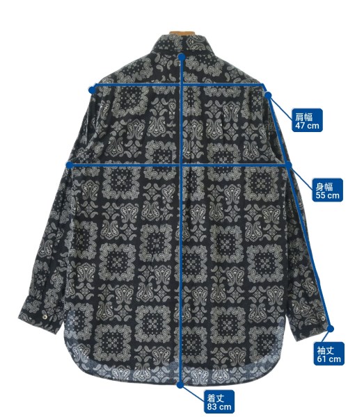 Engineered Garments（エンジニアドガーメンツ）カジュアルシャツ 黒 サイズ:S メンズ/2200709251095