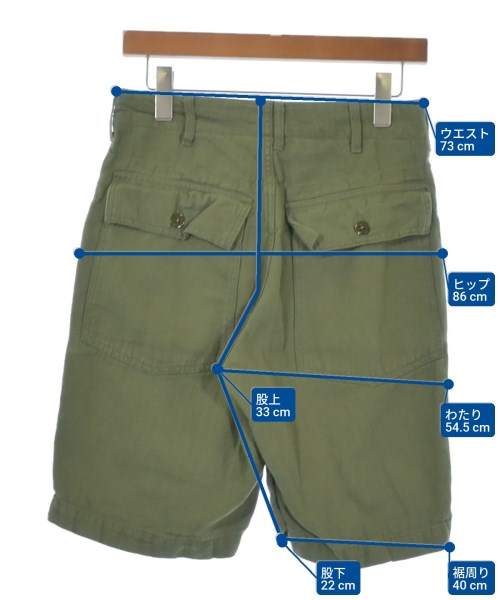 Engineered Garments（エンジニアドガーメンツ）ショートパンツ カーキ サイズ:XXS メンズ/2200646613048