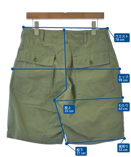 Engineered Garments（エンジニアドガーメンツ）ショートパンツ カーキ サイズ:XS メンズ/2200647437056