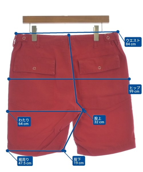 Engineered Garments（エンジニアドガーメンツ）ショートパンツ 赤 サイズ:M メンズ/2200651305105