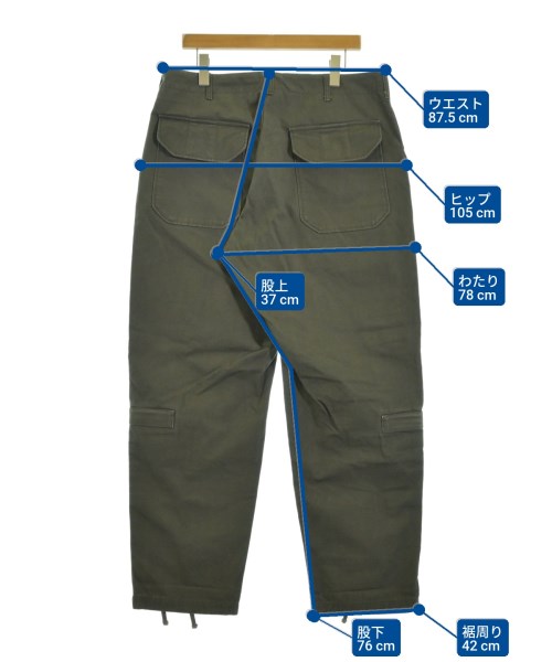 Engineered Garments（エンジニアドガーメンツ）カーゴパンツ カーキ サイズ:M メンズ/2200651171090