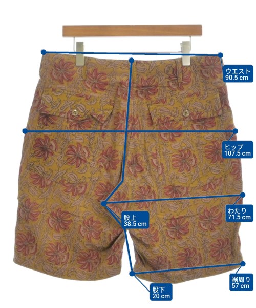 Engineered Garments（エンジニアドガーメンツ）ショートパンツ 黄 サイズ:M メンズ/2200702270079