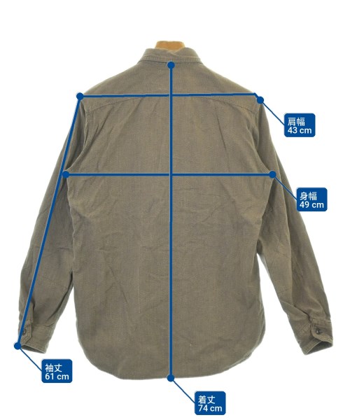 Engineered Garments（エンジニアドガーメンツ）カジュアルシャツ 茶 サイズ:S メンズ/2200729202336