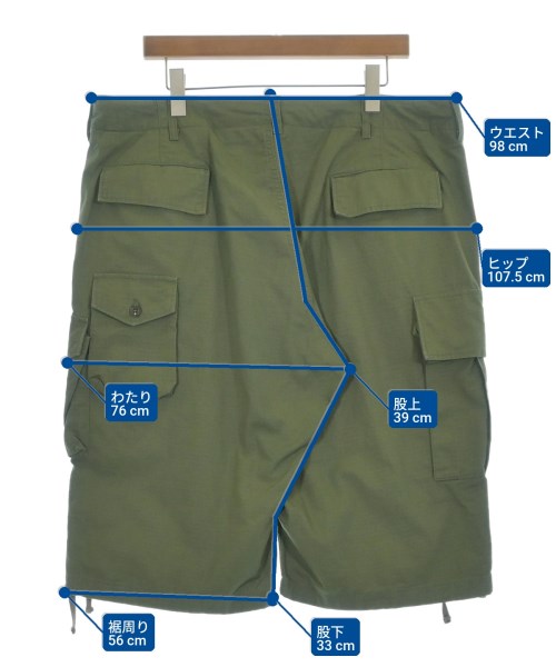 Engineered Garments（エンジニアドガーメンツ）ショートパンツ カーキ サイズ:XL メンズ/2200720007084