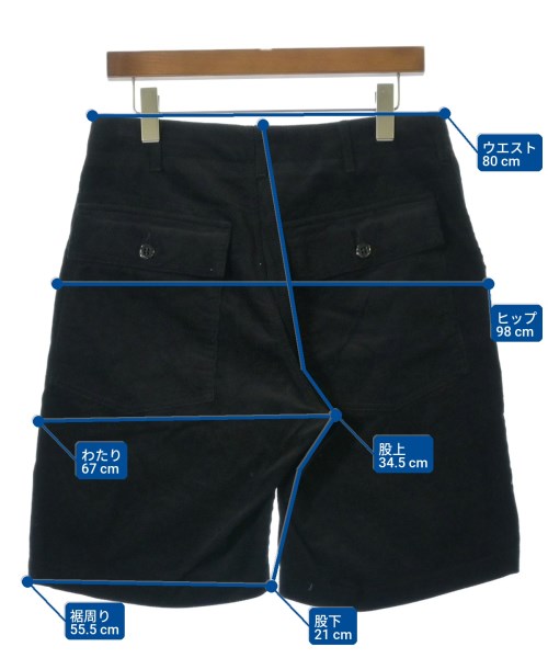 Engineered Garments（エンジニアドガーメンツ）ショートパンツ 黒 サイズ:XS メンズ/2200721981277