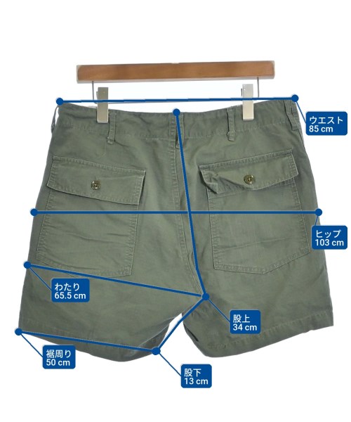 Engineered Garments（エンジニアドガーメンツ）ショートパンツ カーキ サイズ:M メンズ/2200688967116